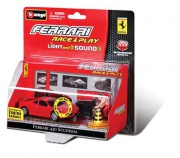 Гараж с авто со светом и звуком (в ассортименте) - Ferrari 1:43 